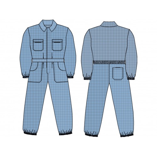 FATO MACACO ANTIESTÁTICO AZUL CLARO CE * FATO MACACO ANTIESTÁTICO AZUL CLARO CE *